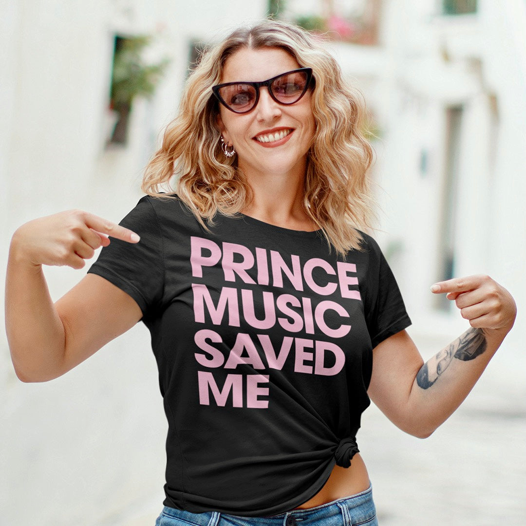 PRINCE MUSIC SAVED ME - PINK - Unisex T-Shirt - Beats 4 Hope