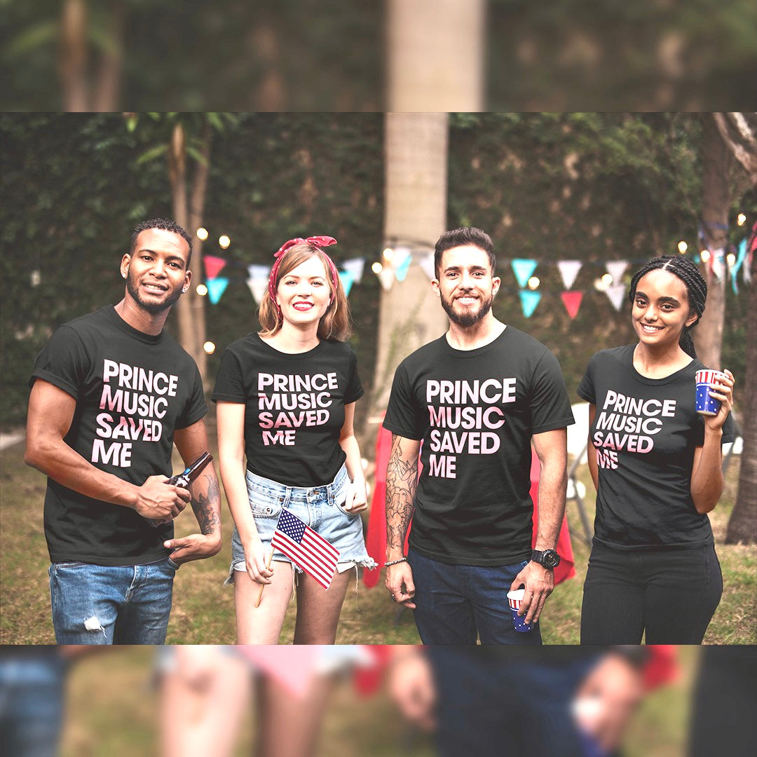 PRINCE MUSIC SAVED ME - PINK - Unisex T-Shirt - Beats 4 Hope