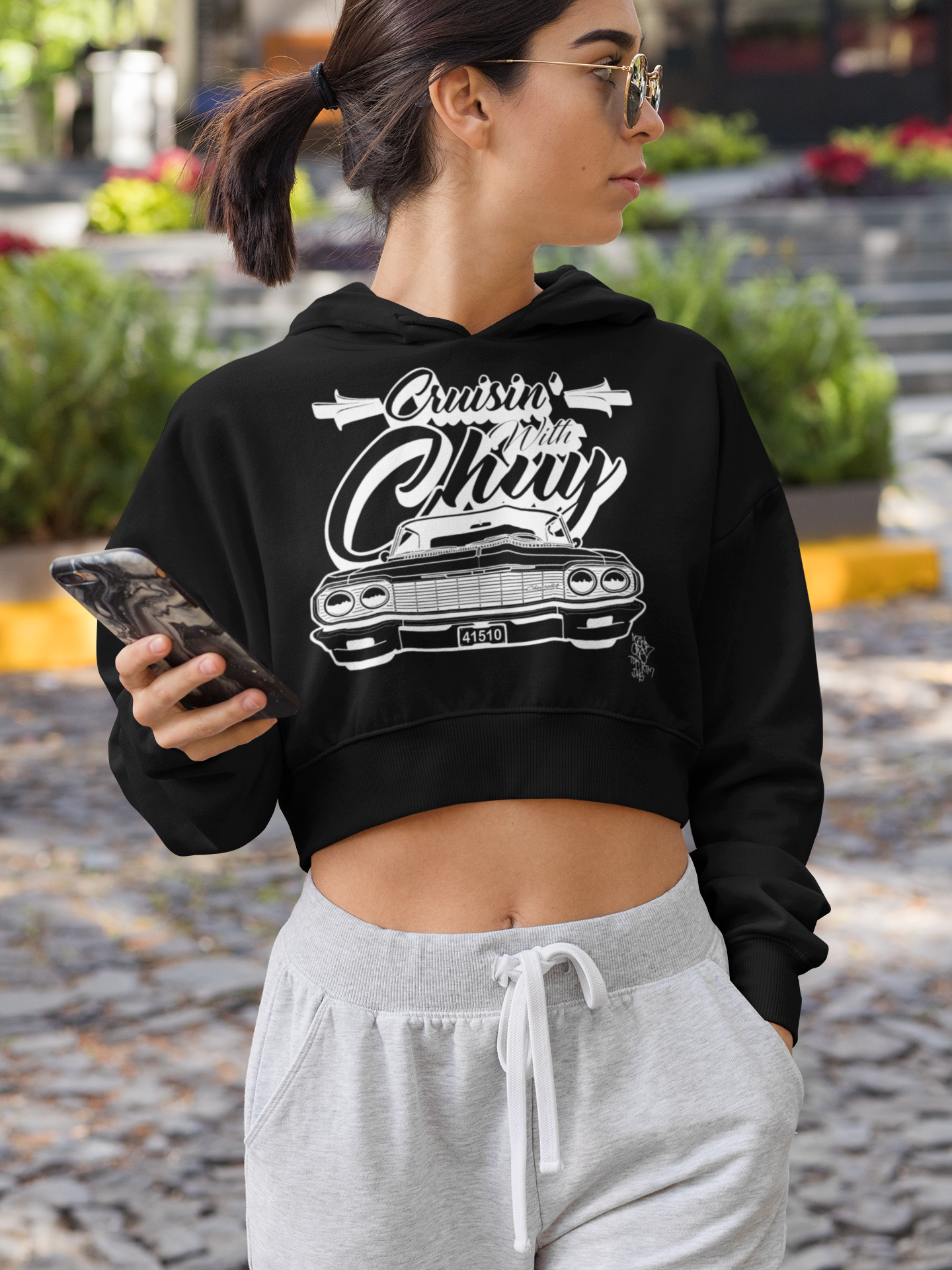 Cropped hoodie street 2024 style