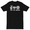 PEACE LOVE BASKETBALL - Men’s Premium Heavyweight T-Shirt - Beats 4 Hope