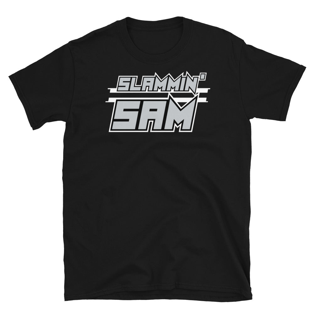SLAMMIN' SAM Silver and Black T-Shirt