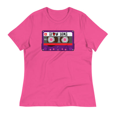 SLOW JAM Mixtape - Women's Relaxed T-Shirt - Berry / S - Berry / M - Berry / L - Berry / XL - Berry / 2XL - Berry / 3XL