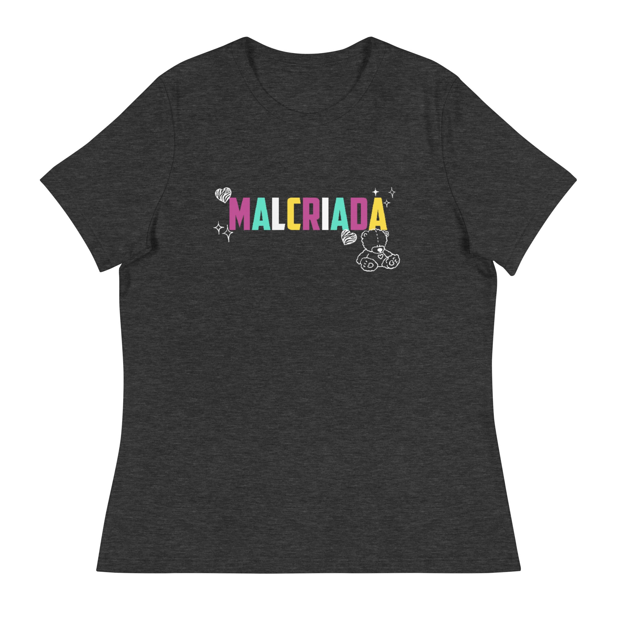 MALCRIADA - Bear - Women's T-Shirt - Dark Grey Heather / S - Dark Grey Heather / M - Dark Grey Heather / L - Dark Grey Heather / XL - Dark Grey Heather / 2XL - Dark Grey Heather / 3XL