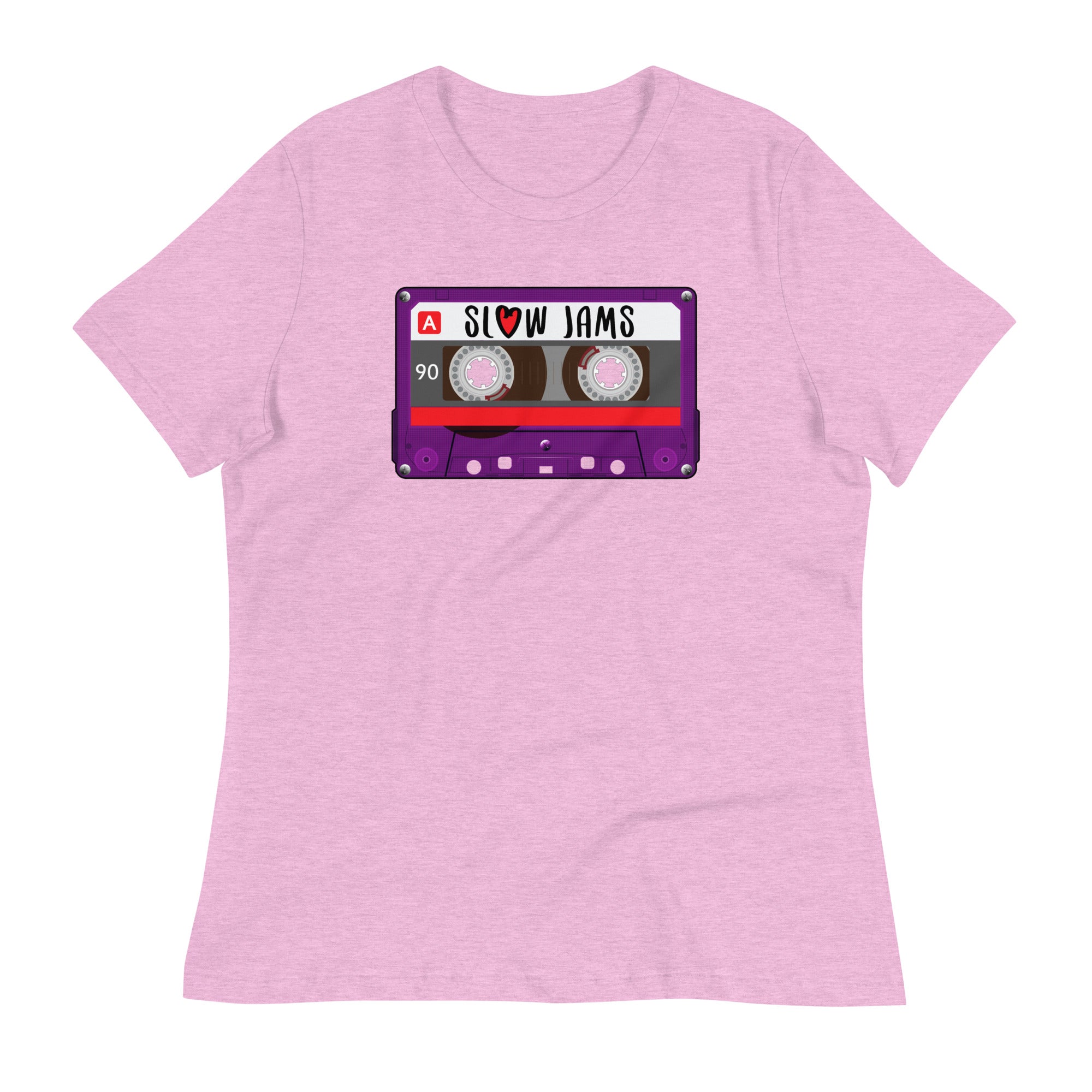 SLOW JAM Mixtape - Women's Relaxed T-Shirt - Heather Prism Lilac / S - Heather Prism Lilac / M - Heather Prism Lilac / L - Heather Prism Lilac / XL - Heather Prism Lilac / 2XL - Heather Prism Lilac / 3XL