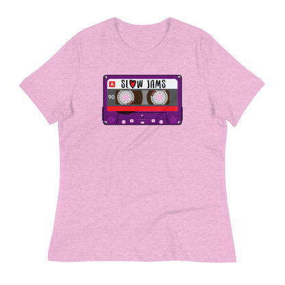 SLOW JAM Mixtape - Women's Relaxed T-Shirt - Heather Prism Lilac / S - Heather Prism Lilac / M - Heather Prism Lilac / L - Heather Prism Lilac / XL - Heather Prism Lilac / 2XL - Heather Prism Lilac / 3XL