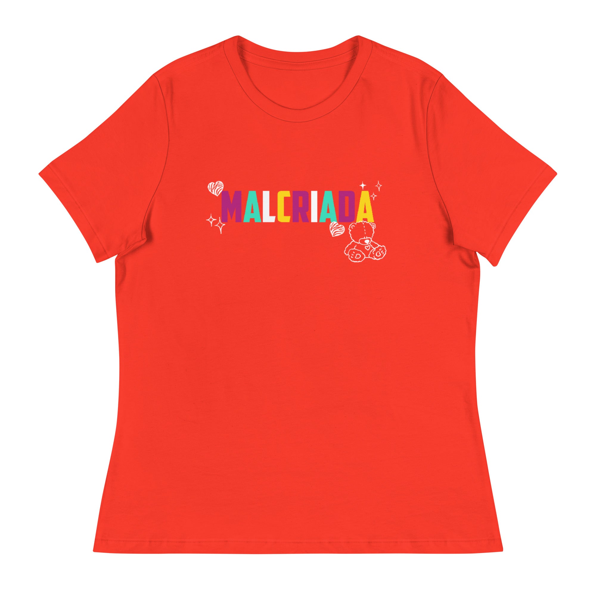 MALCRIADA - Bear - Women's T-Shirt - Poppy / S - Poppy / M - Poppy / L - Poppy / XL - Poppy / 2XL - Poppy / 3XL