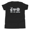 PEACE LOVE BASKETBALL - Youth T-Shirt - Beats 4 Hope